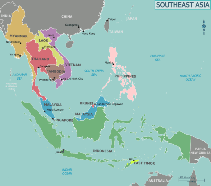 map of Southeast Asia
