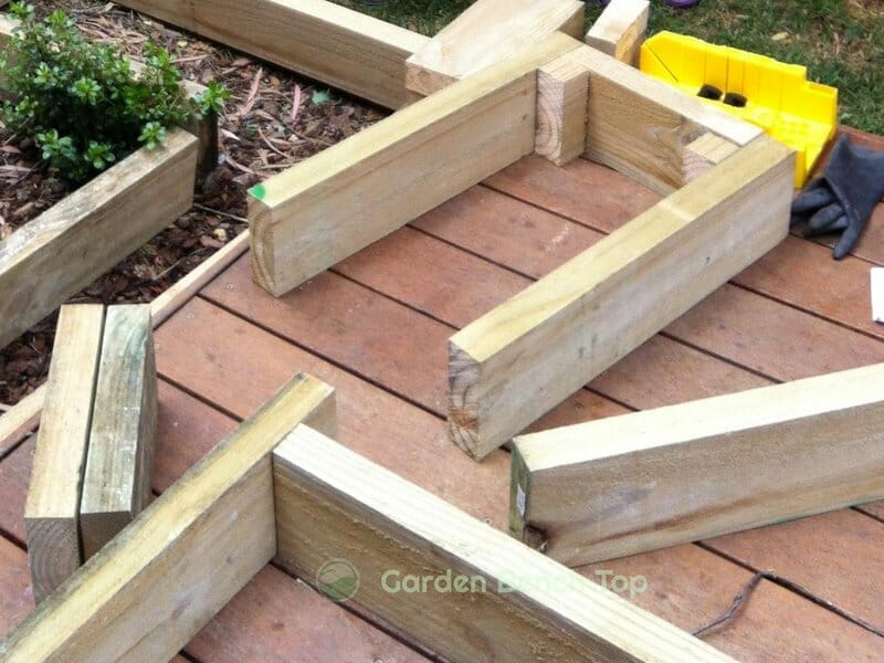 wood for the tiered garden beds