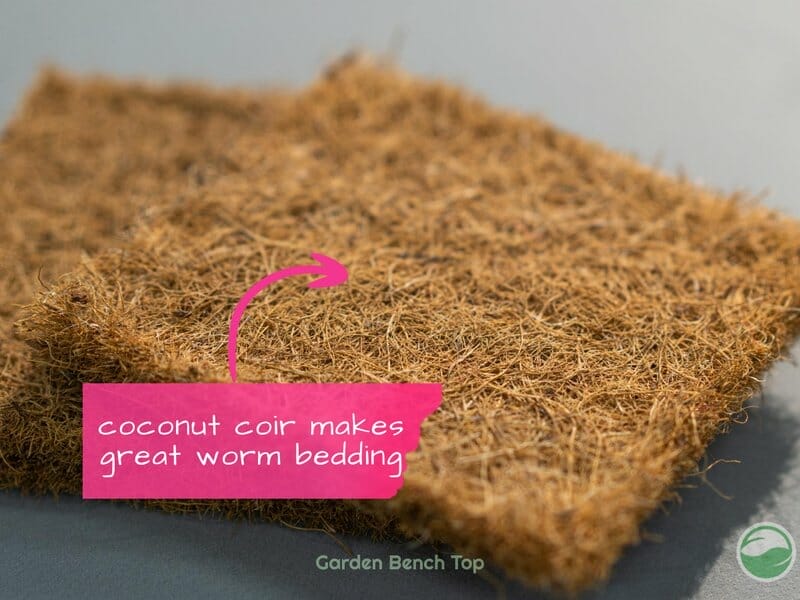 coconut coir makes great worm bedding